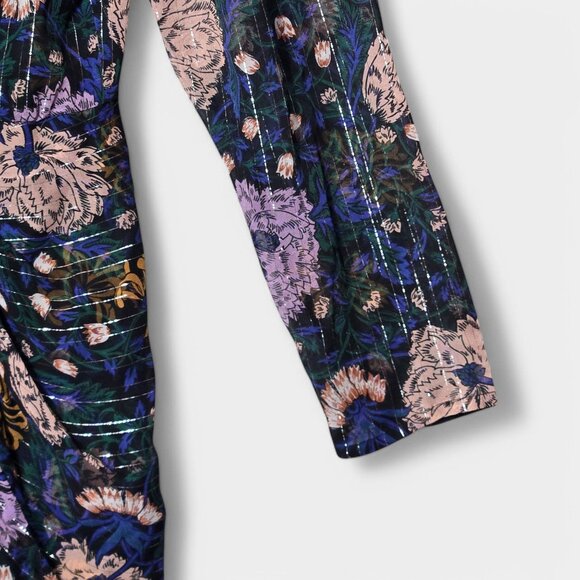 Veronica Beard Womens Peppa Floral Silk Blouson Mini Dress Cocktail Event 10 NWT - Picture 6 of 12